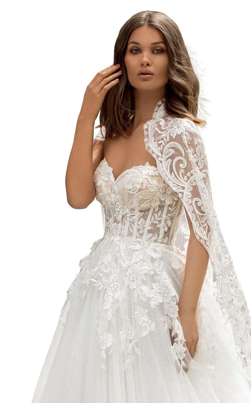 Tarik Ediz 93966 Dress Ivory