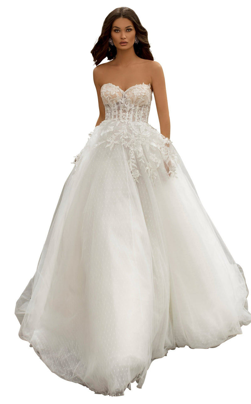 Tarik Ediz 93966 Dress Ivory