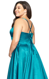 7 of 7 Faviana 9455 Dress Peacock