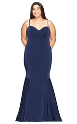 1 of 5 Faviana 9489 Dress Navy