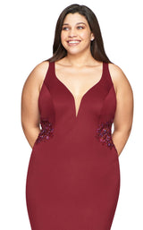 4 of 5 Faviana 9492 Dress Wine
