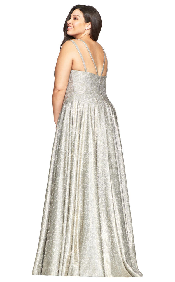 Faviana 9493 Dress Silver-Gold