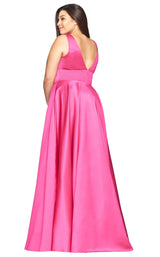 4 of 7 Faviana 9496 Dress Hot-Pink