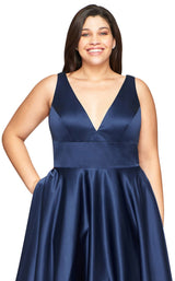 6 of 7 Faviana 9496 Dress Navy