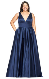 2 of 7 Faviana 9496 Dress Navy