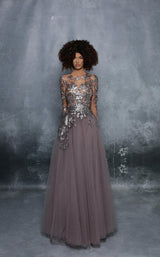 3 of 7 Tarik Ediz 96006 Dress Wood-Rose