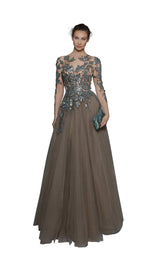 1 of 7 Tarik Ediz 96006 Dress Nil-Green