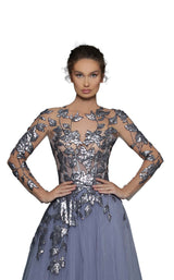 6 of 7 Tarik Ediz 96006 Dress Ice-Blue