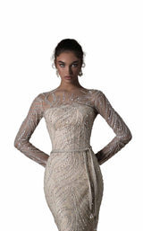 4 of 4 Tarik Ediz 96013 Dress Vanilla