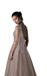 4 of 4 Tarik Ediz 96018 Dress Powder