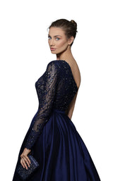 4 of 4 Tarik Ediz 96035 Dress Navy