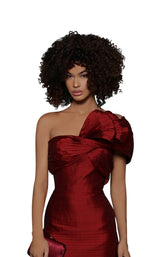 3 of 4 Tarik Ediz 96146 Dress Burgundy
