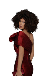 4 of 4 Tarik Ediz 96146 Dress Burgundy