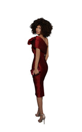 2 of 4 Tarik Ediz 96146 Dress Burgundy