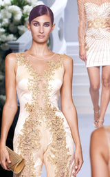 2 of 2 Faust 962 Jumpsuit Beige-Gold