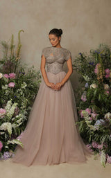 1 of 3 Tarik Ediz 98038 Dress Powder