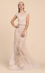 2 of 4 Cinderella Divine A0225 Dress Champagne