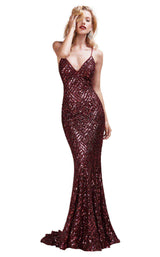 1 of 2 Andrea And Leo A0636 Burgundy