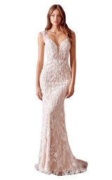 1 of 3 Andrea and Leo A1020 Dress Off-White