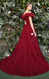 2 of 5 Andrea and Leo A1032 Dress Burgundy
