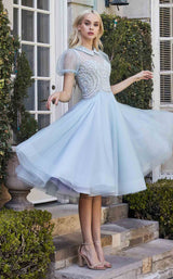 1 of 4 Andrea and Leo A1054 Dress Powder-Blue