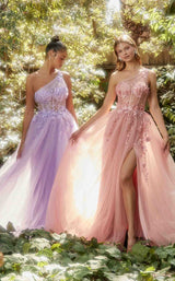 Andrea and Leo A1140 Dress Lavender and Dusty Rose