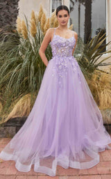 1 of 8 Andrea and Leo A1142 Dress Lavender