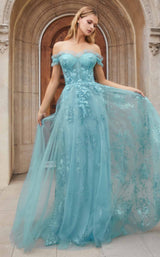 1 of 2 Andrea and Leo A1154 Dress Cerulean Blue