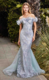 1 of 2 Andrea and Leo A1179 Dress Sea Mist