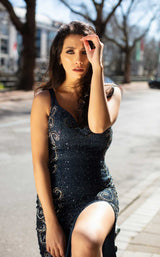 4 of 4 Chic and Holland AN1406 Dress Navy