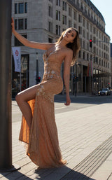 2 of 4 Chic and Holland AN1407 Dress Nude