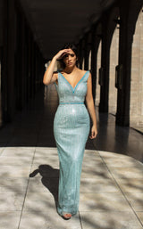 2 of 4 Chic and Holland AN1408 Dress Blue