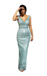 1 of 4 Chic and Holland AN1408 Dress Blue