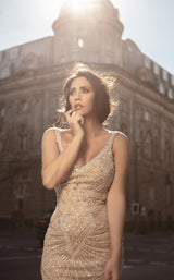 6 of 9 Chic and Holland AN1413 Dress Nude