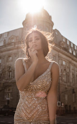 8 of 9 Chic and Holland AN1413 Dress Nude