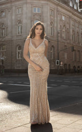 2 of 9 Chic and Holland AN1413 Dress Nude