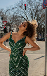 4 of 4 Chic and Holland AN1415 Dress Emerald