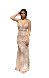 1 of 4 Chic and Holland AN1424 Dress Light-Pink