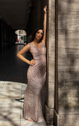 2 of 4 Chic and Holland AN1430 Dress Light-Pink