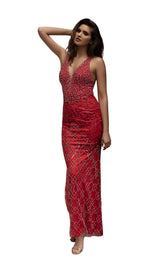 1 of 4 Chic and Holland AN1433 Dress Raspberry