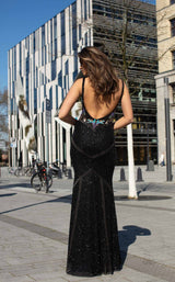 3 of 4 Chic and Holland AN1437 Dress Black-Multi