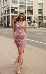 2 of 4 Chic and Holland AN1450 Dress Pink