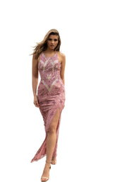1 of 4 Chic and Holland AN1450 Dress Pink