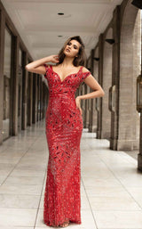 2 of 4 Chic and Holland AN1465 Dress Red