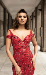 4 of 4 Chic and Holland AN1465 Dress Red