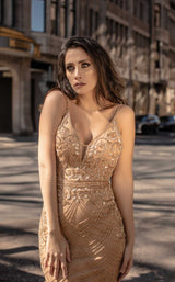 4 of 4 Chic and Holland AN1469 Dress Nude