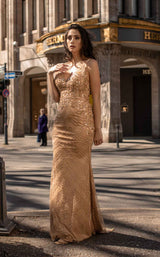 2 of 4 Chic and Holland AN1469 Dress Nude