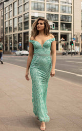 2 of 4 Chic and Holland AN1473 Dress Aqua