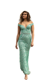 1 of 4 Chic and Holland AN1473 Dress Aqua