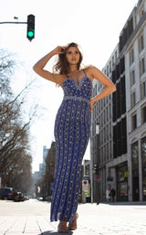 2 of 4 Chic and Holland AN1484 Dress Royal-Silver